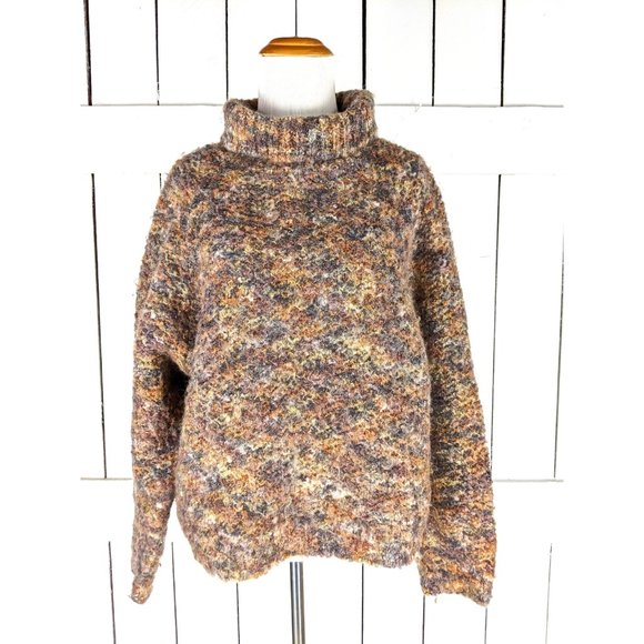 Vintage Gina Fiori chunky wool knit pullover turtleneck sweater - Picture 2 of 5